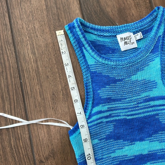 Princess Polly blue knit mini dress razor back tank dress size 0 - Picture 10 of 10